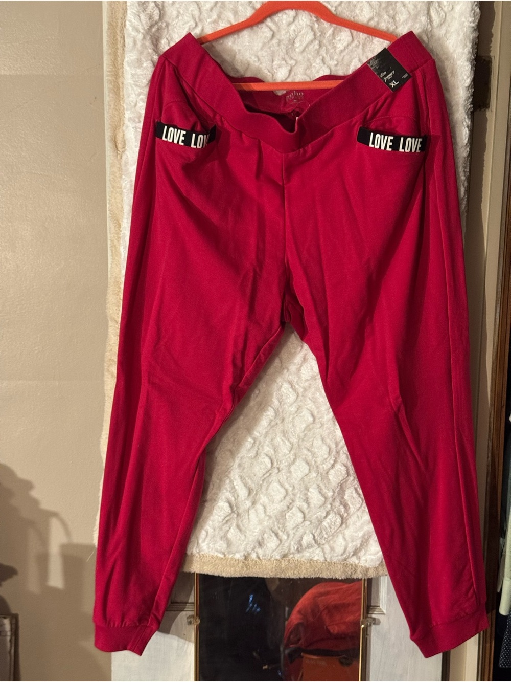 Love Bright pink Joggers with 'LOVE' Trim